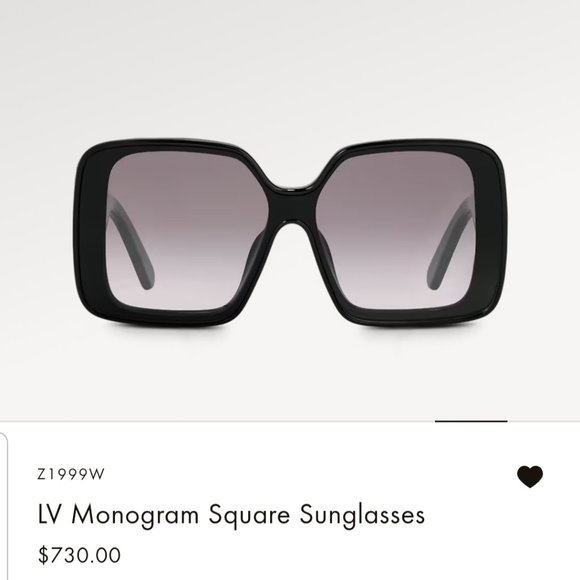 BRAND NEW with tags!! Z1999W LV Monogram Square Sunglasses - Picture 5 of 7